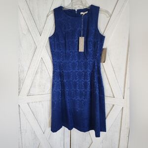 NWT Eva Mendez for New York & Company blue patterned dress